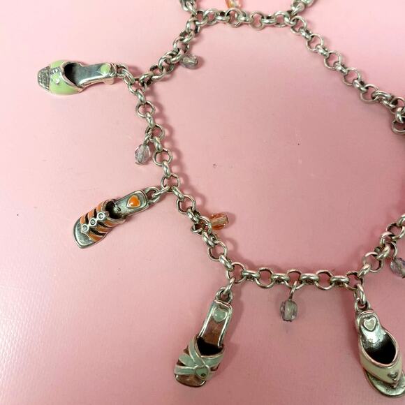 Vintage Brighton Sandals Charm Bracelet 7 Inch - Picture 4 of 6